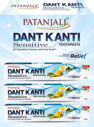 Patanjali Dantkanti Sensitive Toothpaste 50 gm *3  pcs