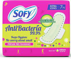 Sofy Sanitary Pad body fit Anti bactarial  xl 7nos 1 pkt