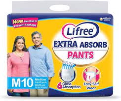 Liefree Adult Diaper Size M 10pc 1Pocket